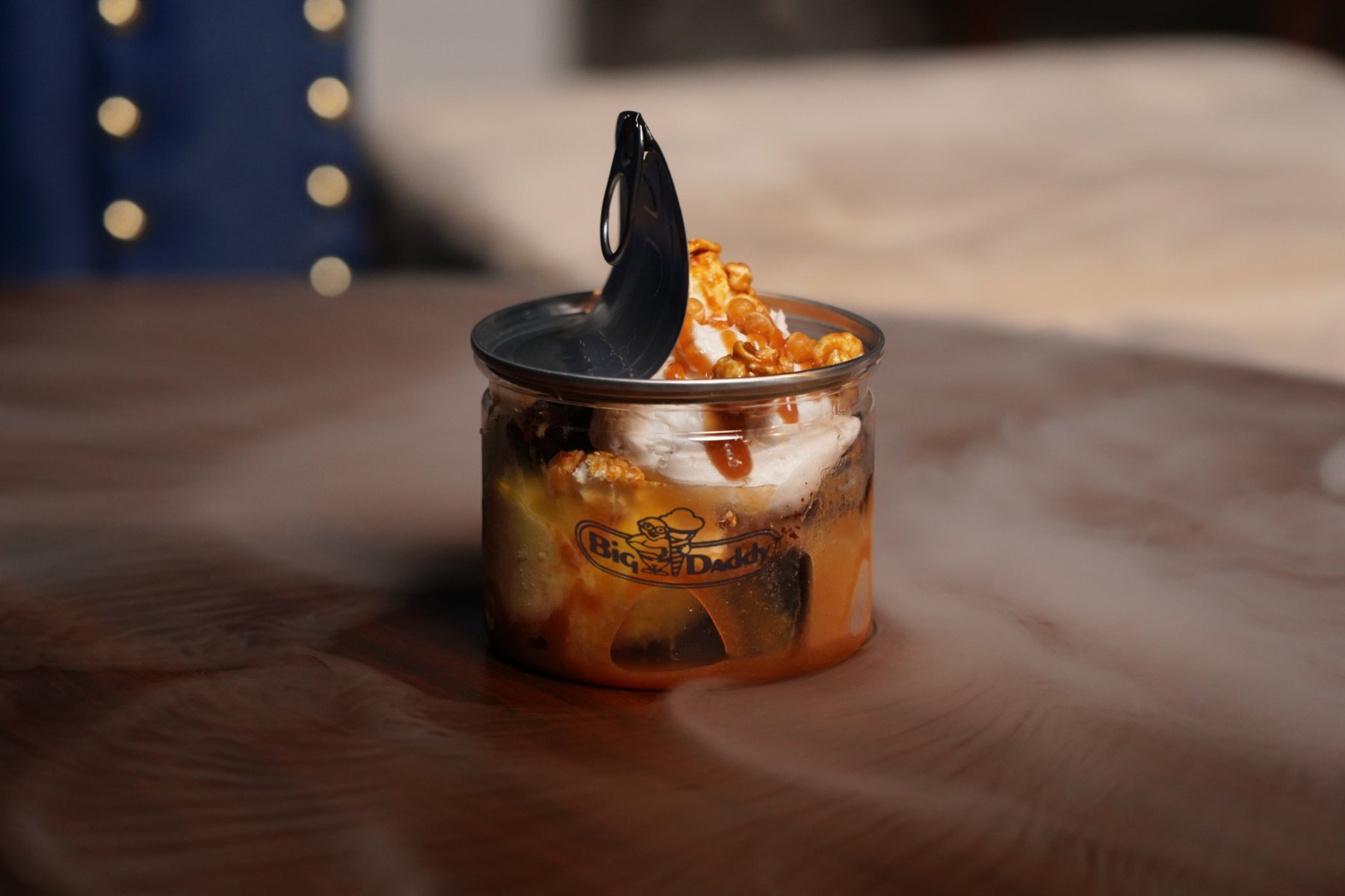 Caramel popcorn jar dessert