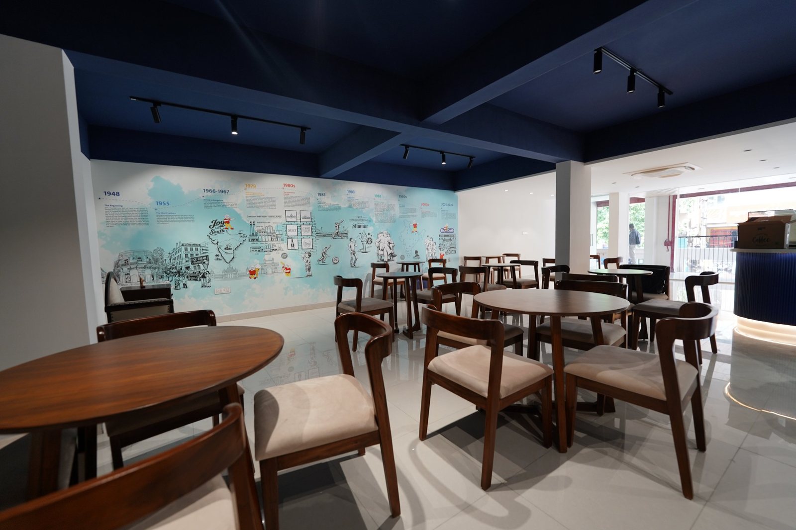 Dining area at Big Daddy Creamery and Cafe, Banaswadi, Bengaluru