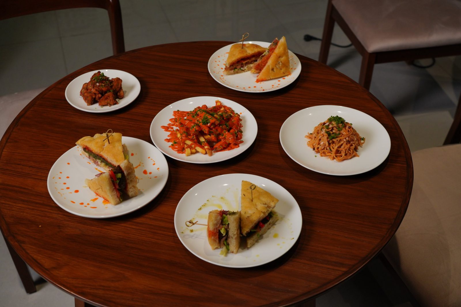 A table of savoury plates